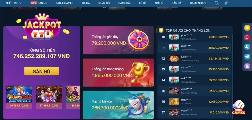 Truy cập toàn diện các trò chơi